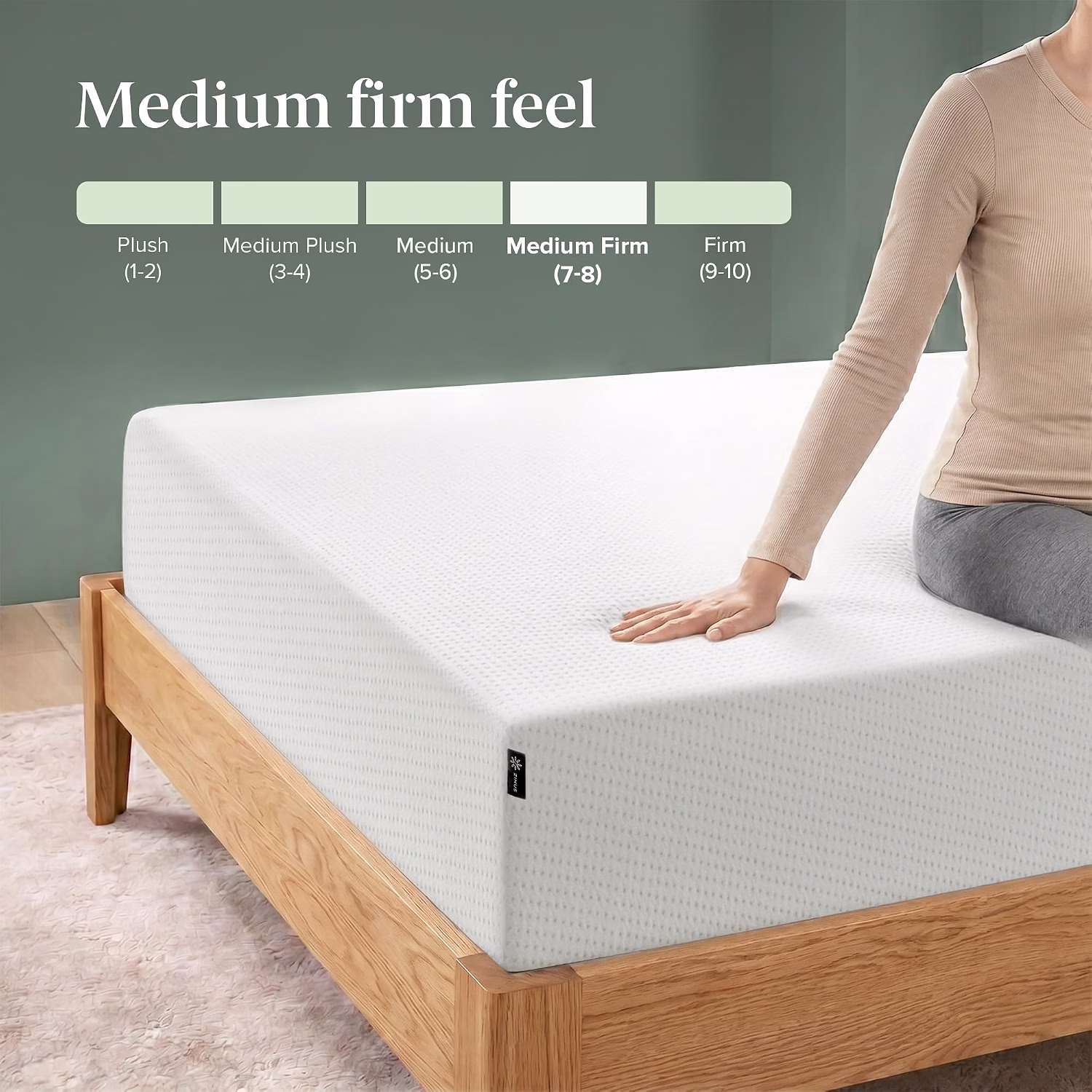 Zinus 12 Inch King Green Tea Memory Foam Mattress, Medium Firm Feel - Image 9